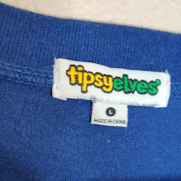 Tipsy Elves Christmas Funny T-shirt I Don't Believe In You Either Santa Large - Picture 5 of 12